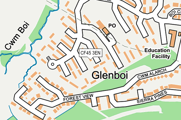 CF45 3EN map - OS OpenMap – Local (Ordnance Survey)