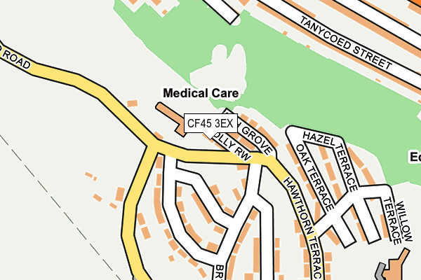 CF45 3EX map - OS OpenMap – Local (Ordnance Survey)