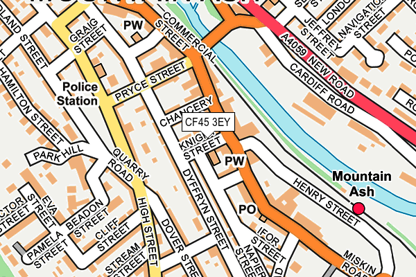 CF45 3EY map - OS OpenMap – Local (Ordnance Survey)