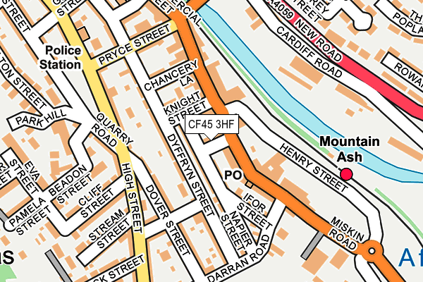 CF45 3HF map - OS OpenMap – Local (Ordnance Survey)