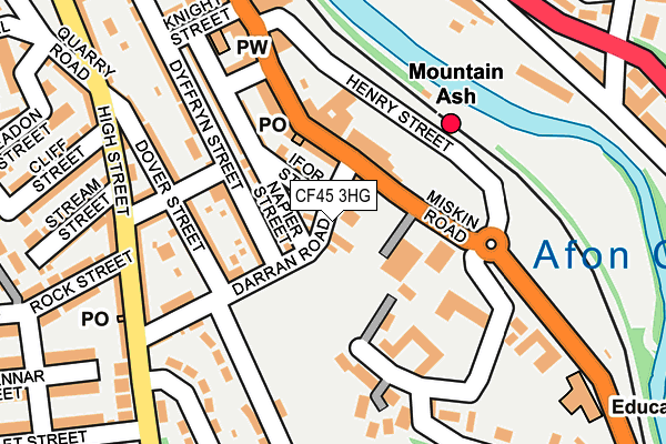 CF45 3HG map - OS OpenMap – Local (Ordnance Survey)