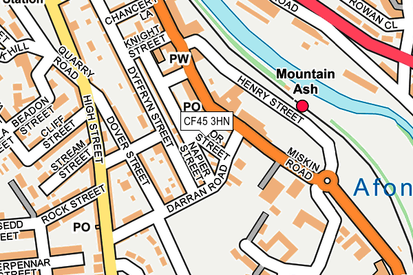 CF45 3HN map - OS OpenMap – Local (Ordnance Survey)