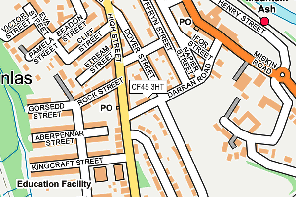 CF45 3HT map - OS OpenMap – Local (Ordnance Survey)