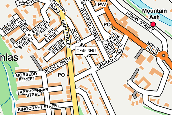 CF45 3HU map - OS OpenMap – Local (Ordnance Survey)