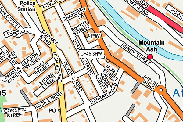 CF45 3HW map - OS OpenMap – Local (Ordnance Survey)