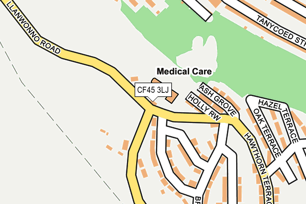 CF45 3LJ map - OS OpenMap – Local (Ordnance Survey)