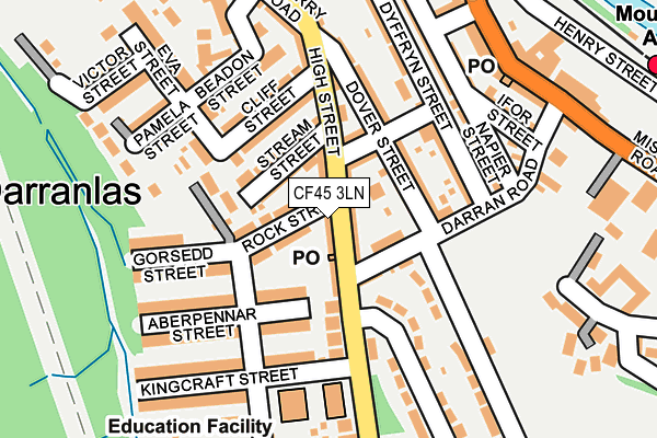 CF45 3LN map - OS OpenMap – Local (Ordnance Survey)