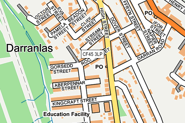 CF45 3LP map - OS OpenMap – Local (Ordnance Survey)