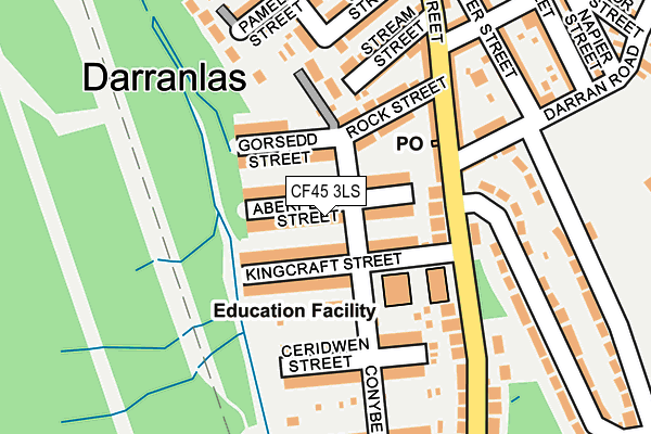 CF45 3LS map - OS OpenMap – Local (Ordnance Survey)