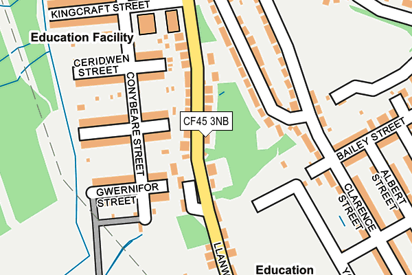 CF45 3NB map - OS OpenMap – Local (Ordnance Survey)