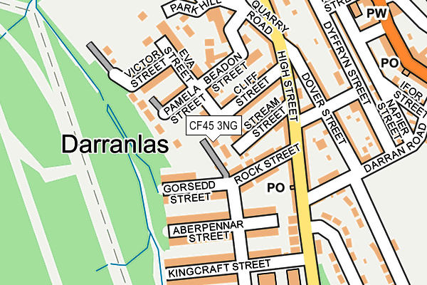 CF45 3NG map - OS OpenMap – Local (Ordnance Survey)