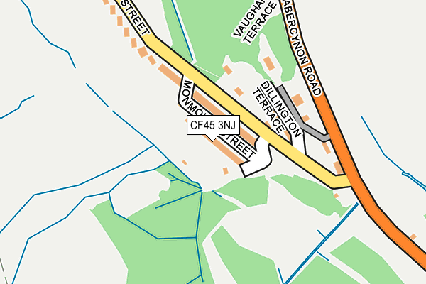 CF45 3NJ map - OS OpenMap – Local (Ordnance Survey)