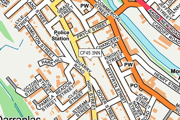 CF45 3NN map - OS OpenMap – Local (Ordnance Survey)