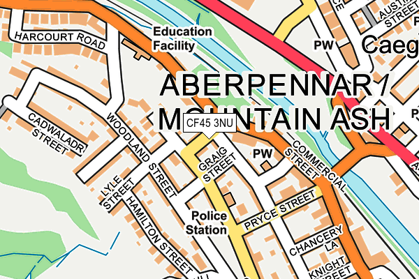 CF45 3NU map - OS OpenMap – Local (Ordnance Survey)