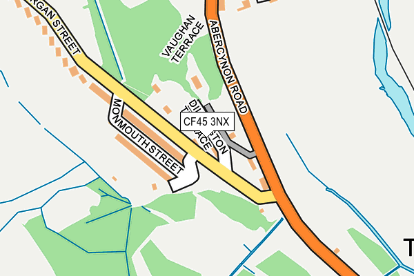 CF45 3NX map - OS OpenMap – Local (Ordnance Survey)
