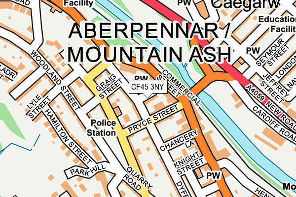 CF45 3NY map - OS OpenMap – Local (Ordnance Survey)