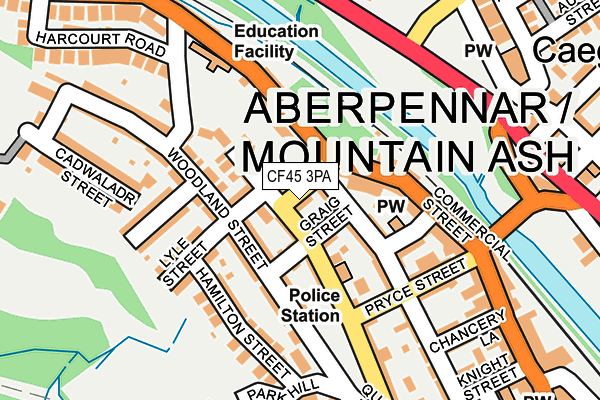 CF45 3PA map - OS OpenMap – Local (Ordnance Survey)