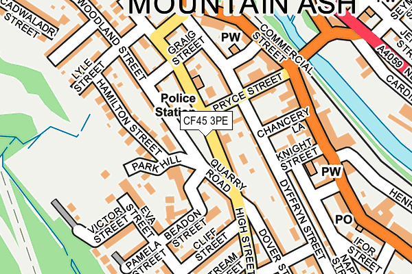CF45 3PE map - OS OpenMap – Local (Ordnance Survey)