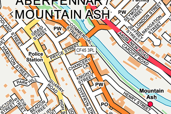 CF45 3PL map - OS OpenMap – Local (Ordnance Survey)