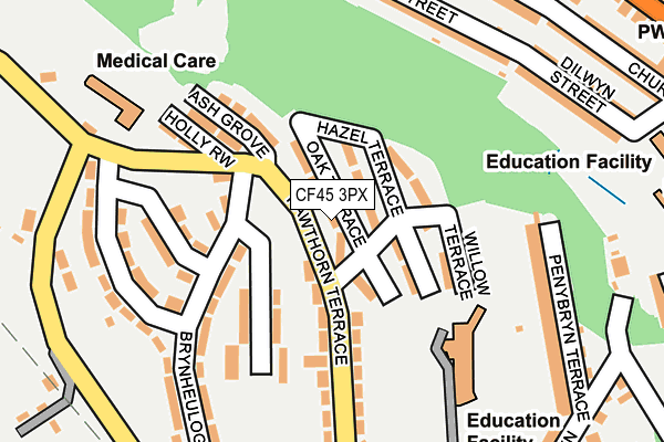 CF45 3PX map - OS OpenMap – Local (Ordnance Survey)