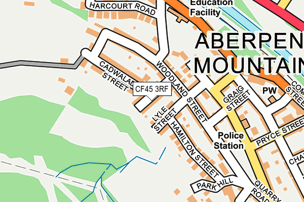 CF45 3RF map - OS OpenMap – Local (Ordnance Survey)