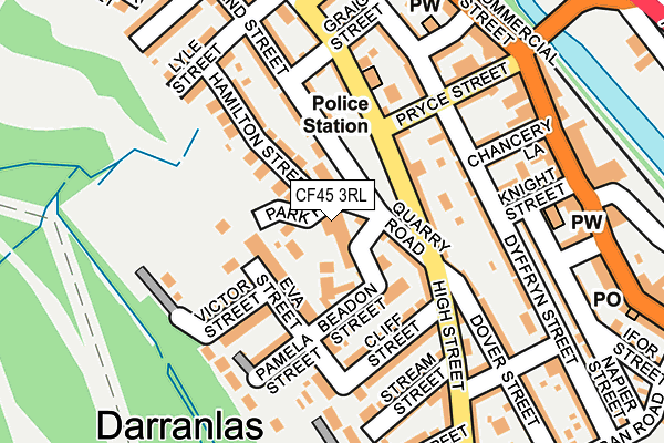 CF45 3RL map - OS OpenMap – Local (Ordnance Survey)