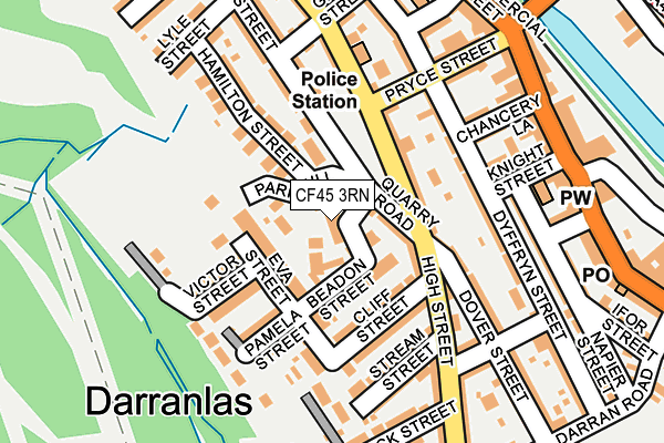 CF45 3RN map - OS OpenMap – Local (Ordnance Survey)