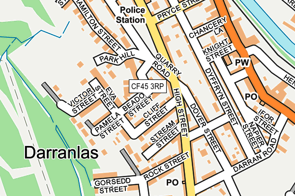 CF45 3RP map - OS OpenMap – Local (Ordnance Survey)