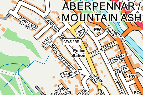 CF45 3RR map - OS OpenMap – Local (Ordnance Survey)