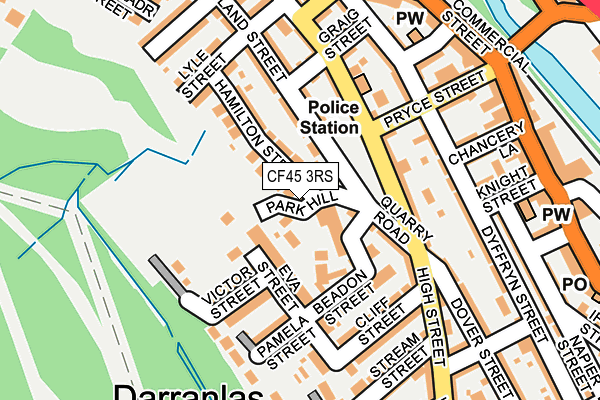 CF45 3RS map - OS OpenMap – Local (Ordnance Survey)