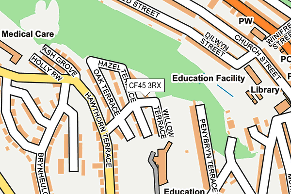 CF45 3RX map - OS OpenMap – Local (Ordnance Survey)