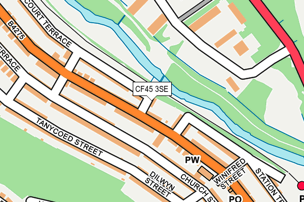 CF45 3SE map - OS OpenMap – Local (Ordnance Survey)