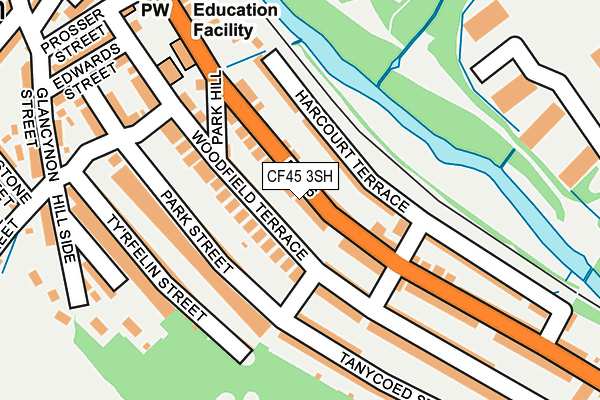 CF45 3SH map - OS OpenMap – Local (Ordnance Survey)