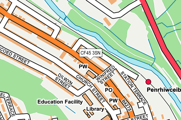 CF45 3SN map - OS OpenMap – Local (Ordnance Survey)