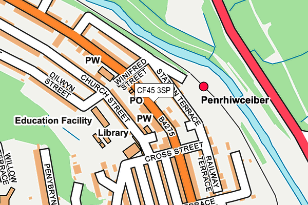 CF45 3SP map - OS OpenMap – Local (Ordnance Survey)