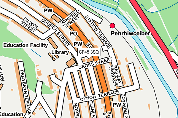 CF45 3SQ map - OS OpenMap – Local (Ordnance Survey)