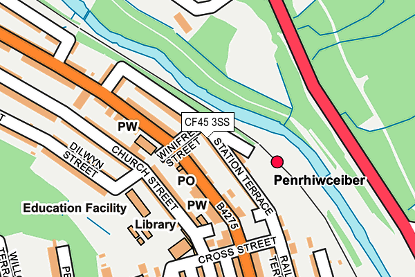 CF45 3SS map - OS OpenMap – Local (Ordnance Survey)