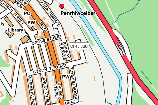 CF45 3SU map - OS OpenMap – Local (Ordnance Survey)