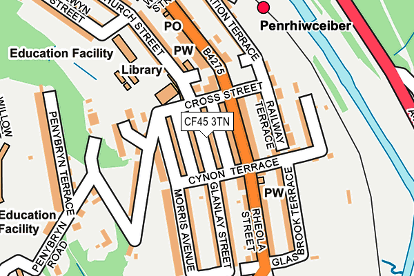 CF45 3TN map - OS OpenMap – Local (Ordnance Survey)