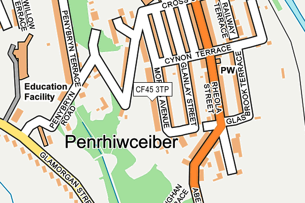 CF45 3TP map - OS OpenMap – Local (Ordnance Survey)