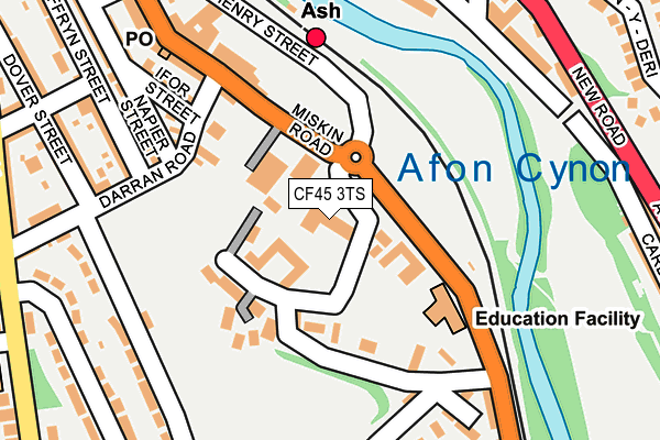 CF45 3TS map - OS OpenMap – Local (Ordnance Survey)