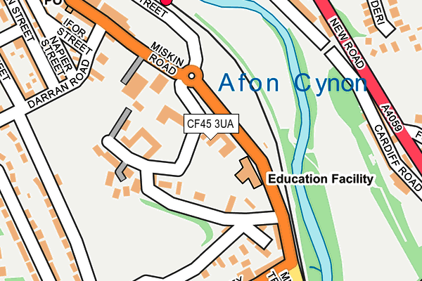 CF45 3UA map - OS OpenMap – Local (Ordnance Survey)