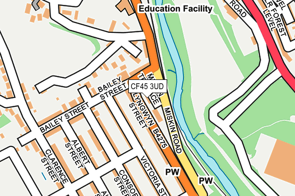 CF45 3UD map - OS OpenMap – Local (Ordnance Survey)