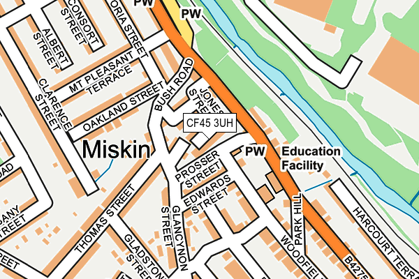 CF45 3UH map - OS OpenMap – Local (Ordnance Survey)