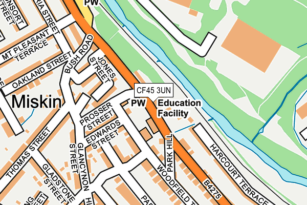 CF45 3UN map - OS OpenMap – Local (Ordnance Survey)