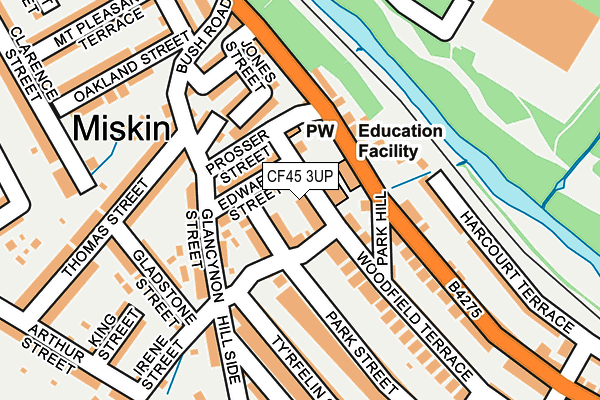 CF45 3UP map - OS OpenMap – Local (Ordnance Survey)