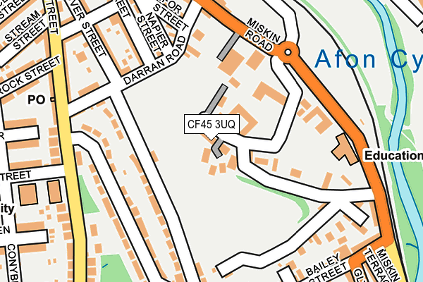 CF45 3UQ map - OS OpenMap – Local (Ordnance Survey)