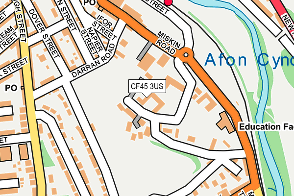 CF45 3US map - OS OpenMap – Local (Ordnance Survey)