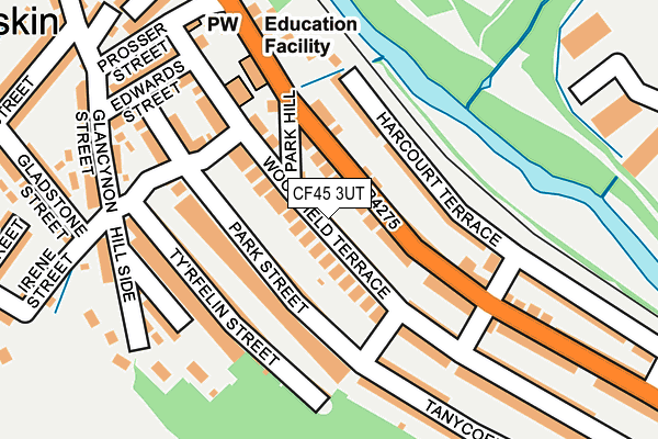 CF45 3UT map - OS OpenMap – Local (Ordnance Survey)