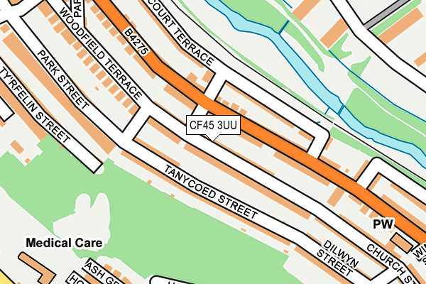 CF45 3UU map - OS OpenMap – Local (Ordnance Survey)